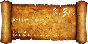 Koller Zsolt névjegykártya